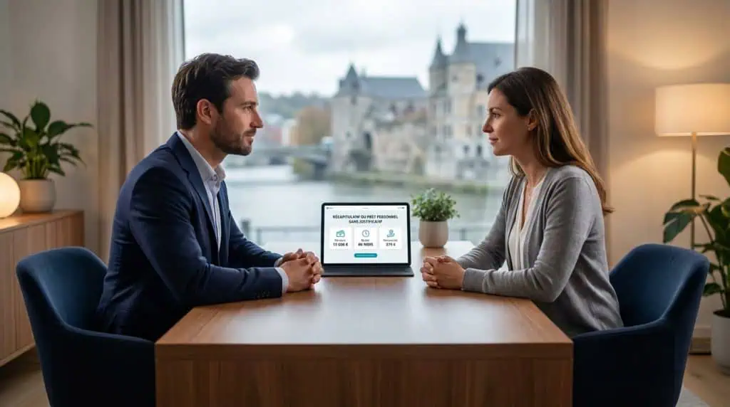 Conseiller en prêt personnel à Liège accompagnant un client