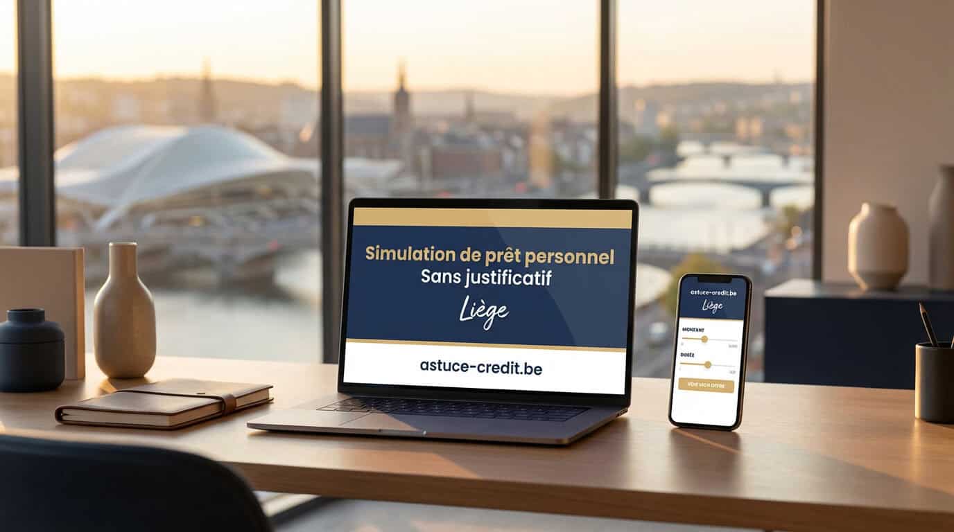 Prêt personnel sans justificatif à Liège – simulation de crédit en ligne