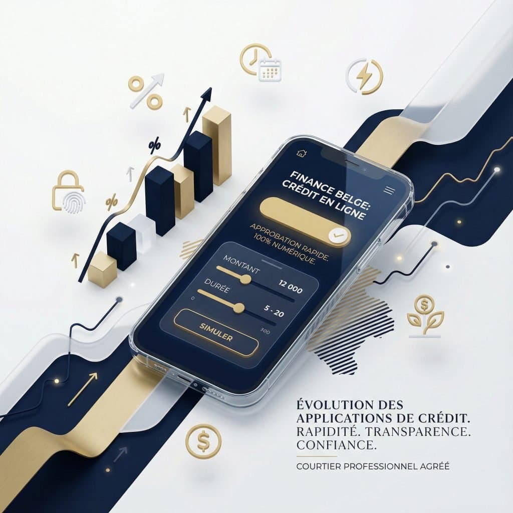 Illustration montrant la digitalisation du prêt à tempérament en Belgique