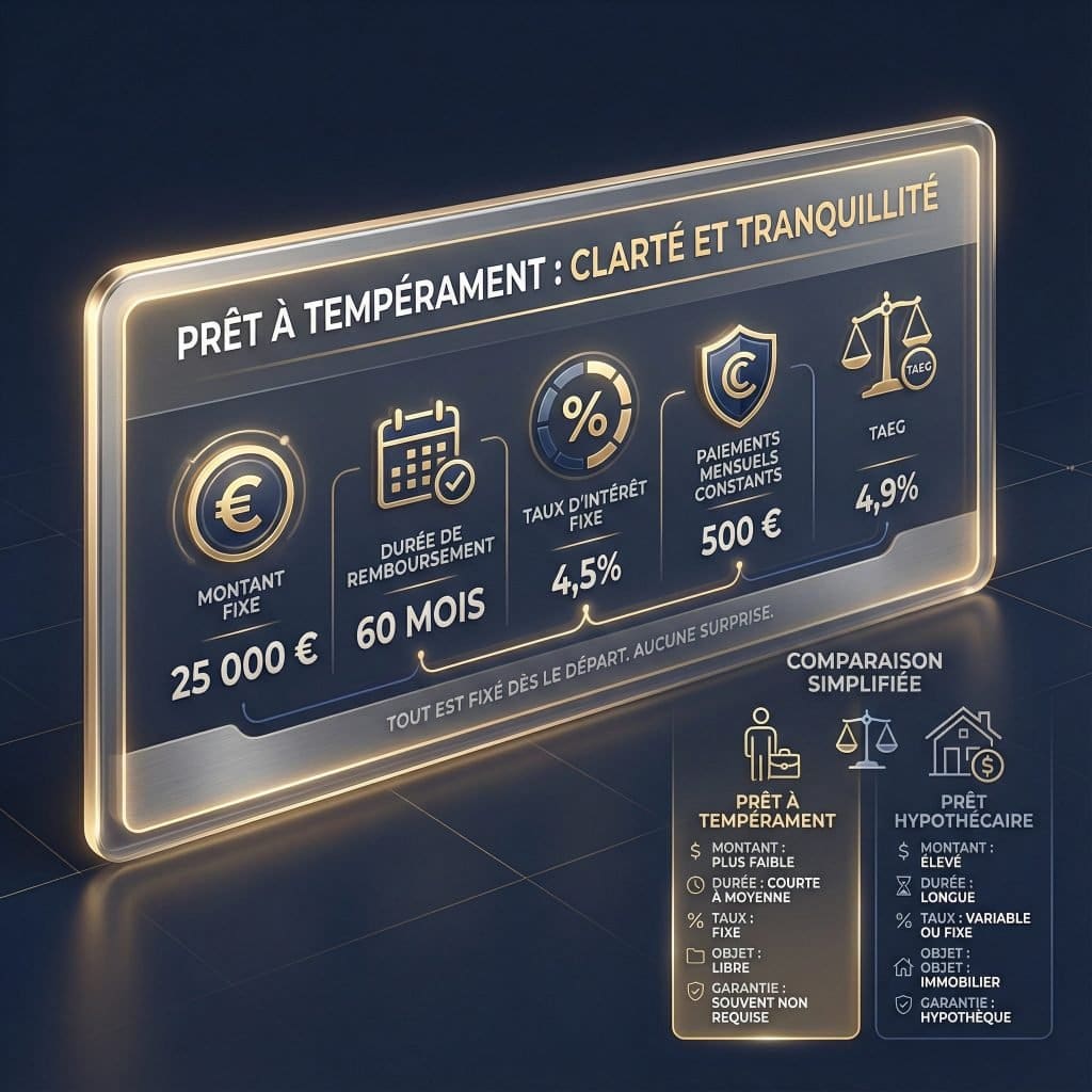 Comparaison entre prêt à tempérament et crédit hypothécaire