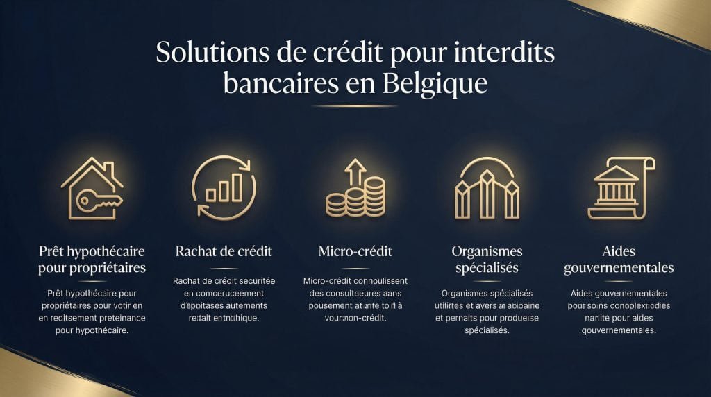 Solutions pour introduire une demande de crédit pour interdit bancaire Belgique.